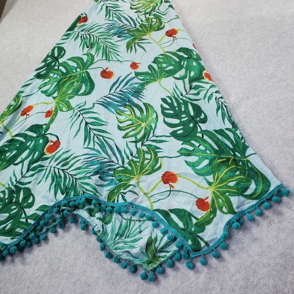 NWT RR Hawaii Resort Swimsuit Cover-Up Womens S/M Green White Cherry Print - Picture 6 of 12